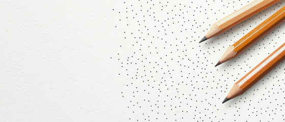 Poster - Abstract dotted paper background with pencil marks and hand-drawn banner space