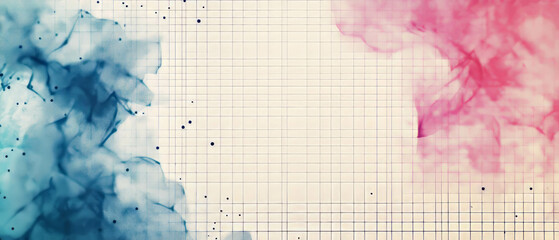 Poster - Abstract dotted paper background with hand-drawn banner and pencil marks in soft colors