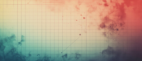 Poster - Abstract background with graph paper and empty center for creative design projects