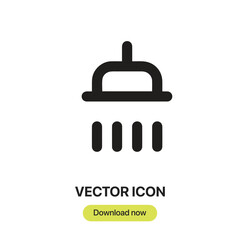 Fototapete - Shower icon vector. Linear-style sign for mobile concept and web design. Shower symbol illustration. Pixel vector graphics - Vector.	
