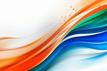 Aufkleber - Colorful wavy stripes creating an abstract background design