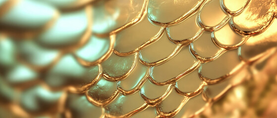 Poster - Abstract light reflections creating a mesmerizing mermaid skin effect with shiny space