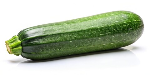 green zucchini vegetable isolated on white background with soft focus effect, green, summer, green, 