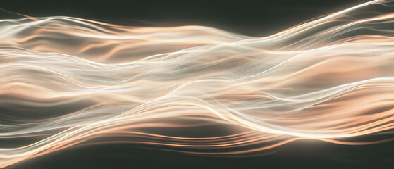 Poster - Dynamic light streaks create an abstract background with fluid motion and energy