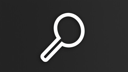 Minimalist Search Icon on a Dark Background for Modern Design