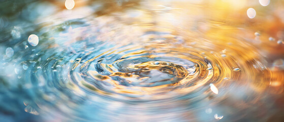 Poster - Ripples of light and energy showcasing renewable technology and sustainability concepts