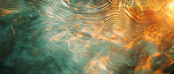 Poster - Ripples of light and energy showcasing concepts of renewable energy and sustainability