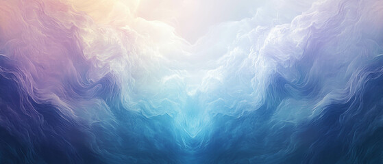 Poster - Gentle digital waves create a serene vacant space with calming hues and smooth transitions