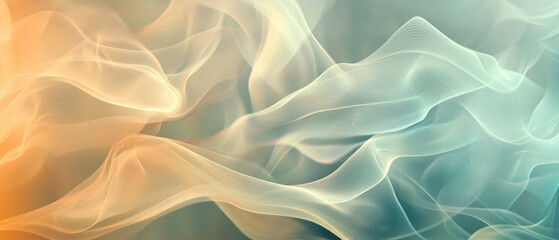 Poster - Transparent digital waves create an elegant and subtle background with textured layers