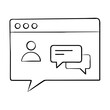 © Good Co Vision - Hand-drawn web chat interface with speech bubbles