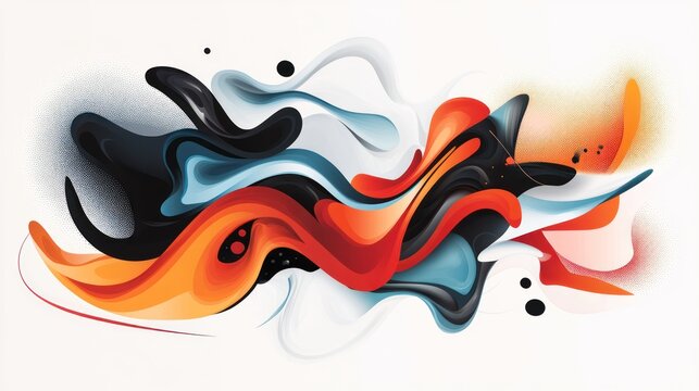 Abstract background vector, vector graphics, fluid shapes, bright colors