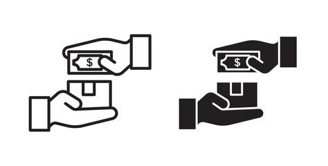 Poster - Cash on delivery icons pack for ui designs