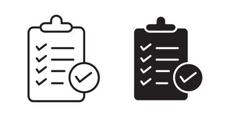 Poster - Clipboard check icons pack for ui designs