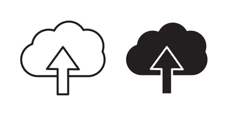 Poster - Cloud upload icons pack for ui designs
