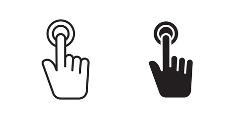 Poster - finger tap icons pack for ui designs