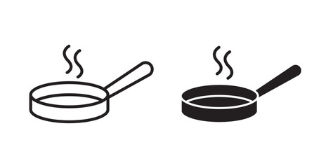 Poster - Frying pan icons pack for ui designs