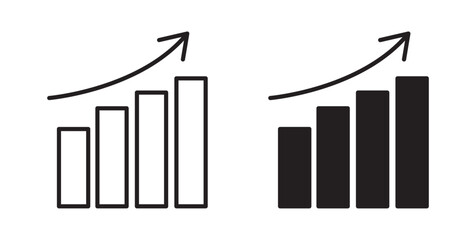 Aufkleber - Growing graph icons pack for ui designs