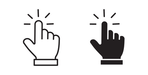 Poster - Hand click icons pack for ui designs