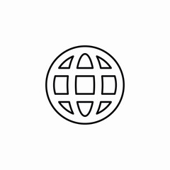 Poster - Global world network icon vector sign