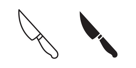 Poster - Kitchen knife icons pack for ui designs