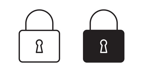 Poster - Lock closed icons pack for ui designs