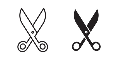 Poster - Scissors icons pack for ui designs