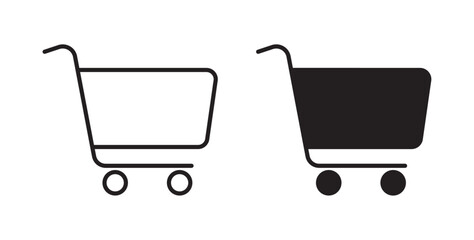 Poster - Shopping trolley icons pack for ui designs