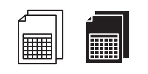 Poster - Spreadsheet icons pack for ui designs