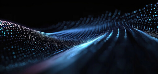 Poster - digital background perfect for tech processes, neural networks, artificial intelligence, data transf