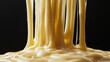 © ABX - Luxurious melted cheese pull close-up