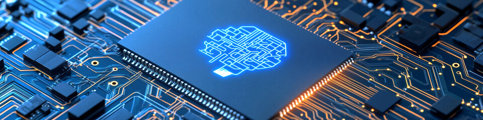 Poster - AI chip design with intricate circuit architecture