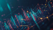 © Teeraphon - Abstract dark blue background with Colorful charts and graphs with statistics to innovative analyze business potential and forecast future development of companies growth.