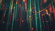 © Teeraphon - Abstract dark blue background with Colorful charts and graphs with statistics to innovative analyze business potential and forecast future development of companies growth.