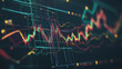 © Teeraphon - Abstract dark blue background with Colorful charts and graphs with statistics to innovative analyze business potential and forecast future development of companies growth.