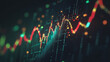 © Teeraphon - Abstract dark blue background with Colorful charts and graphs with statistics to innovative analyze business potential and forecast future development of companies growth.