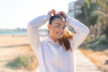 Wall Mural - Young pretty sport woman With happy expression