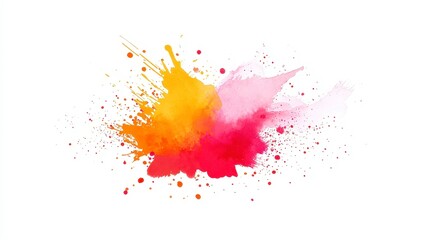 Poster - Colorful Explosion Clipart, a vibrant watercolor-style illustration of an explosion against a clean white backdrop, ideal for creative projects and digital designs.
