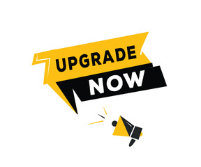 upgrade now colorful banner label vector modern element. business concept or advertising design temp