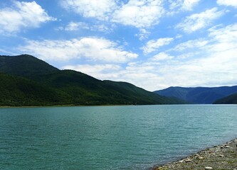 Wall Mural - on the shore of the Zhinvali reservoir