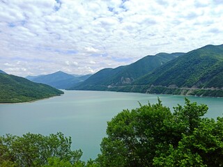 Wall Mural - view of the Zhinvali reservoir