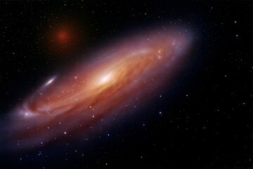 Wall Mural - Gorgeous spiral galaxy captured in deep space with vibrant colors and stars