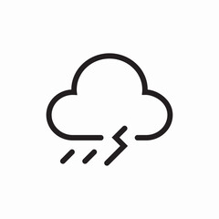 storm cloud weather icon vector sign