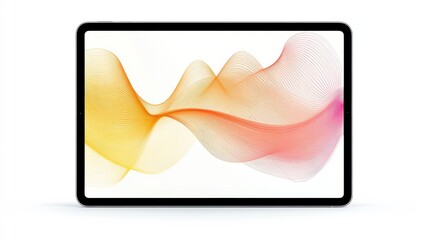 Poster - Abstract Patterns on Tablet Screen with Bright Accents