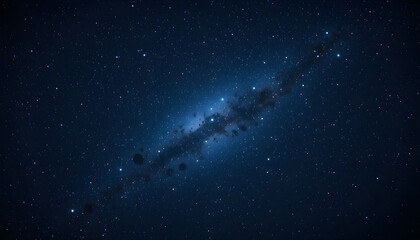 Starry Night Sky with Galactic Nebulae