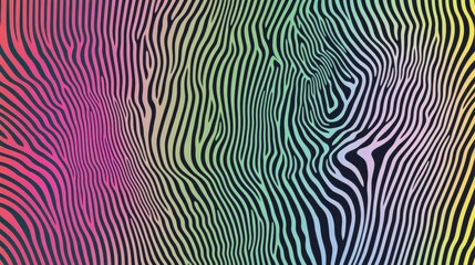 Poster - Modern Graphic Patterns with Soft Gradients in Vintage Style