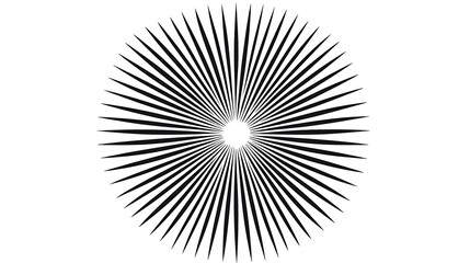 Wall Mural - Abstract Black And White Radial Design