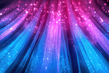 Poster - Glittering, iridescent fabric drapes create a magical, vibrant, and colorful background.