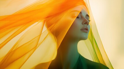 Poster - Vibrant Fashion Piece with Dynamic Patterned Lines