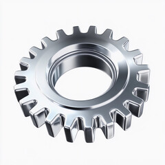Poster - Metallic cogwheel showcasing intricate design and shine