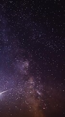 Wall Mural - Night Starry Sky Milky Way Galaxy With Glowing Stars. Sky Stars Natural Background